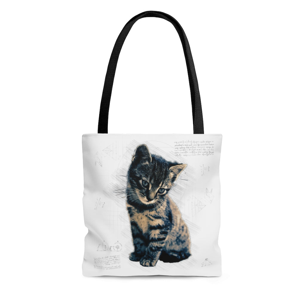 Retro Kitten AOP Tote Bag