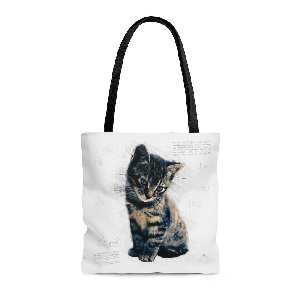 Retro Kitten AOP Tote Bag