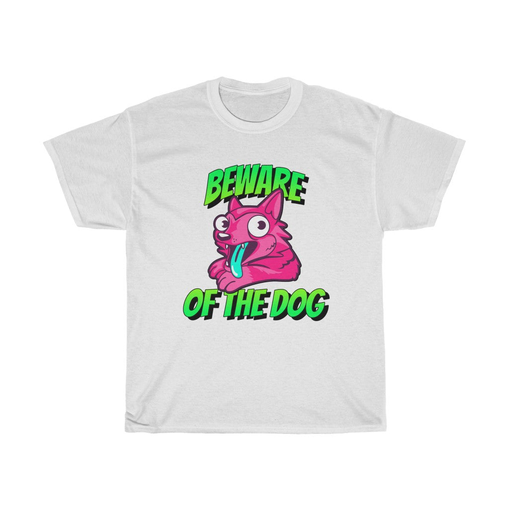 Beware Of The Dog Unisex Heavy Cotton Tee