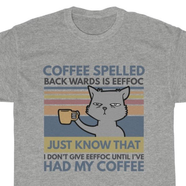 Coffee spelled backwards Unisex Heavy Cotton Tee