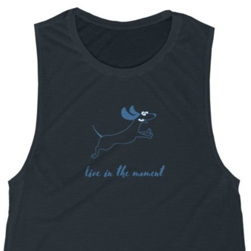 Live In The Moment Women's Flowy Scoop Muscle Tank