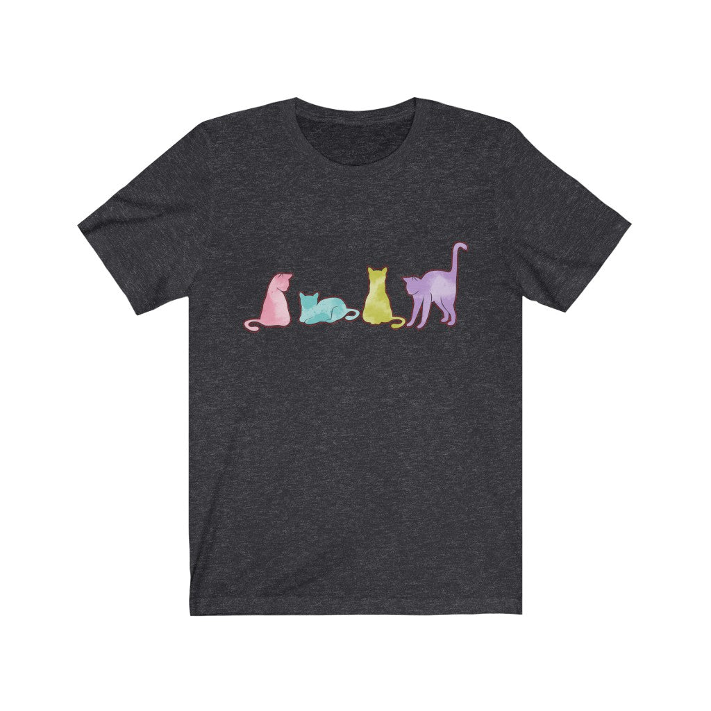 WaterColor Cats Unisex Jersey Short Sleeve Tee