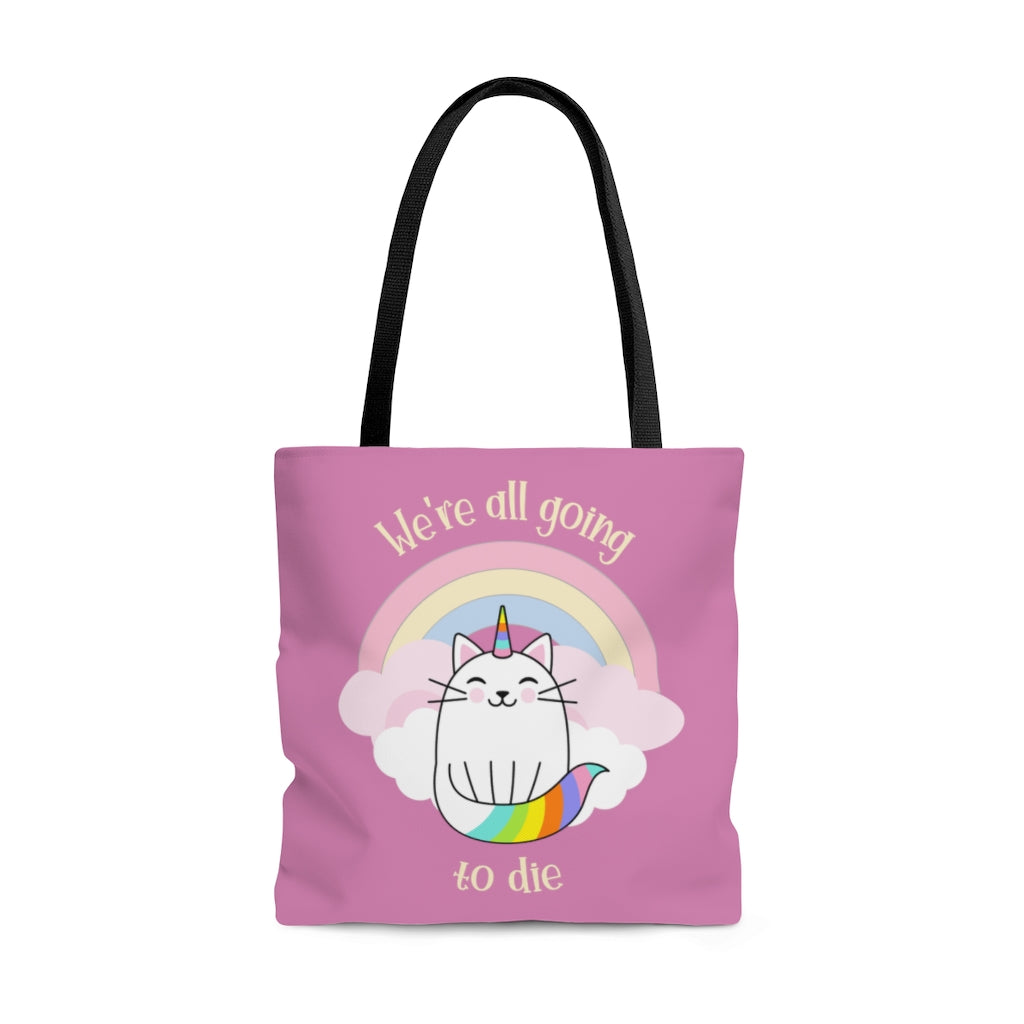 We're All Going To Die AOP Tote Bag