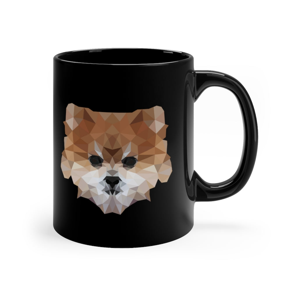 Geo Dog 11oz Black Mug