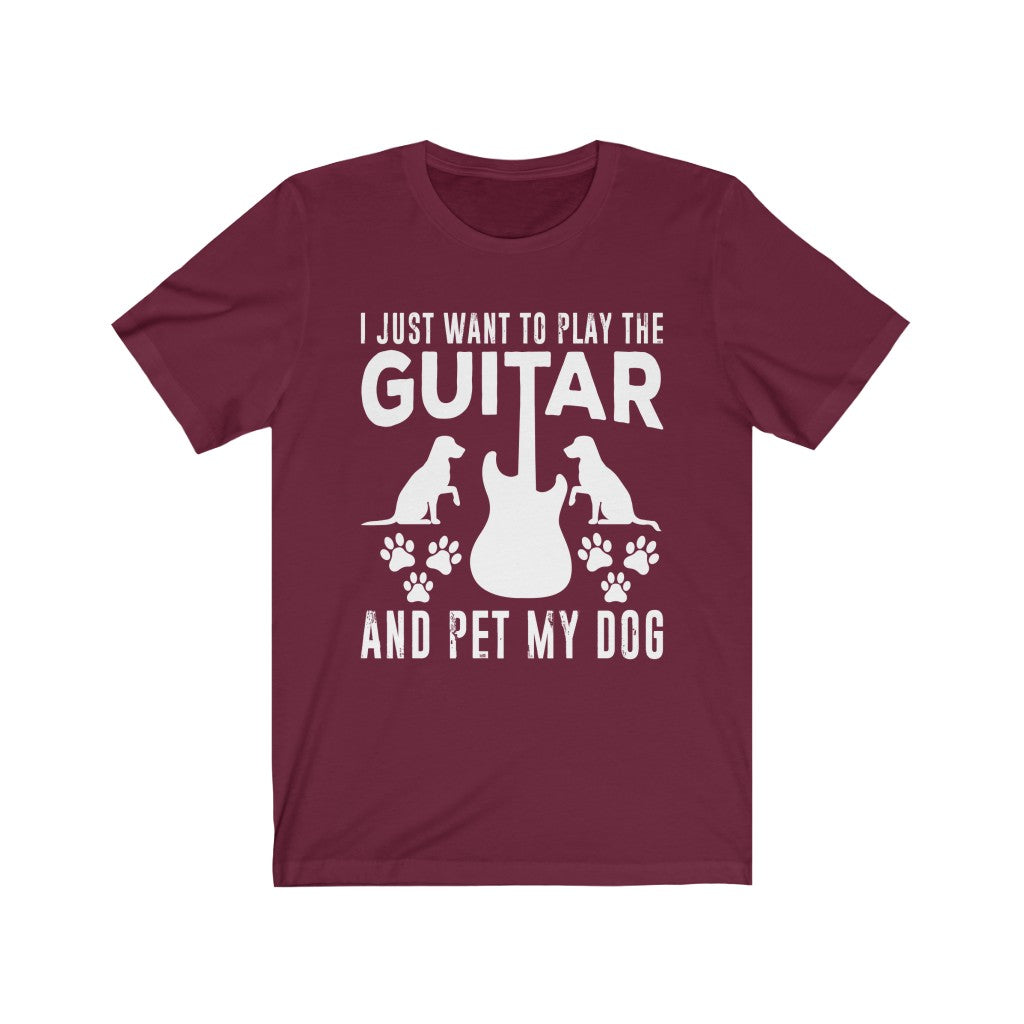 Guitar and Dog Unisex Jersey Short Sleeve Tee