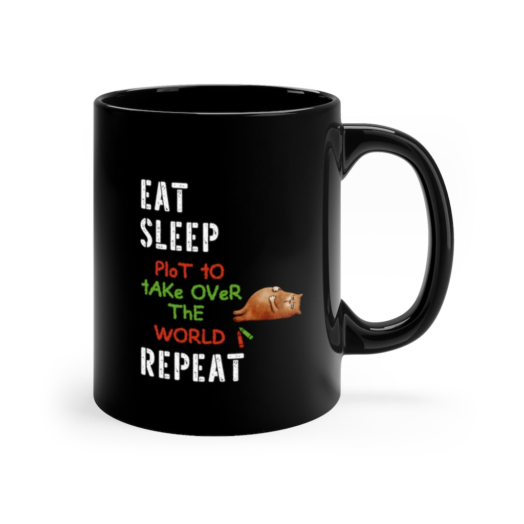 Eat Sleep 11oz Black Mug