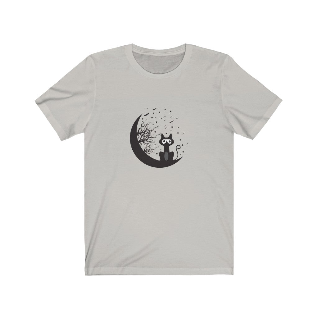 Moon Cat Unisex Jersey Short Sleeve Tee