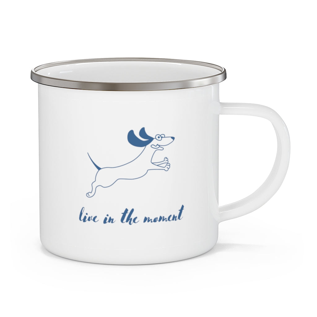 Live In The Moment Enamel Camping Mug