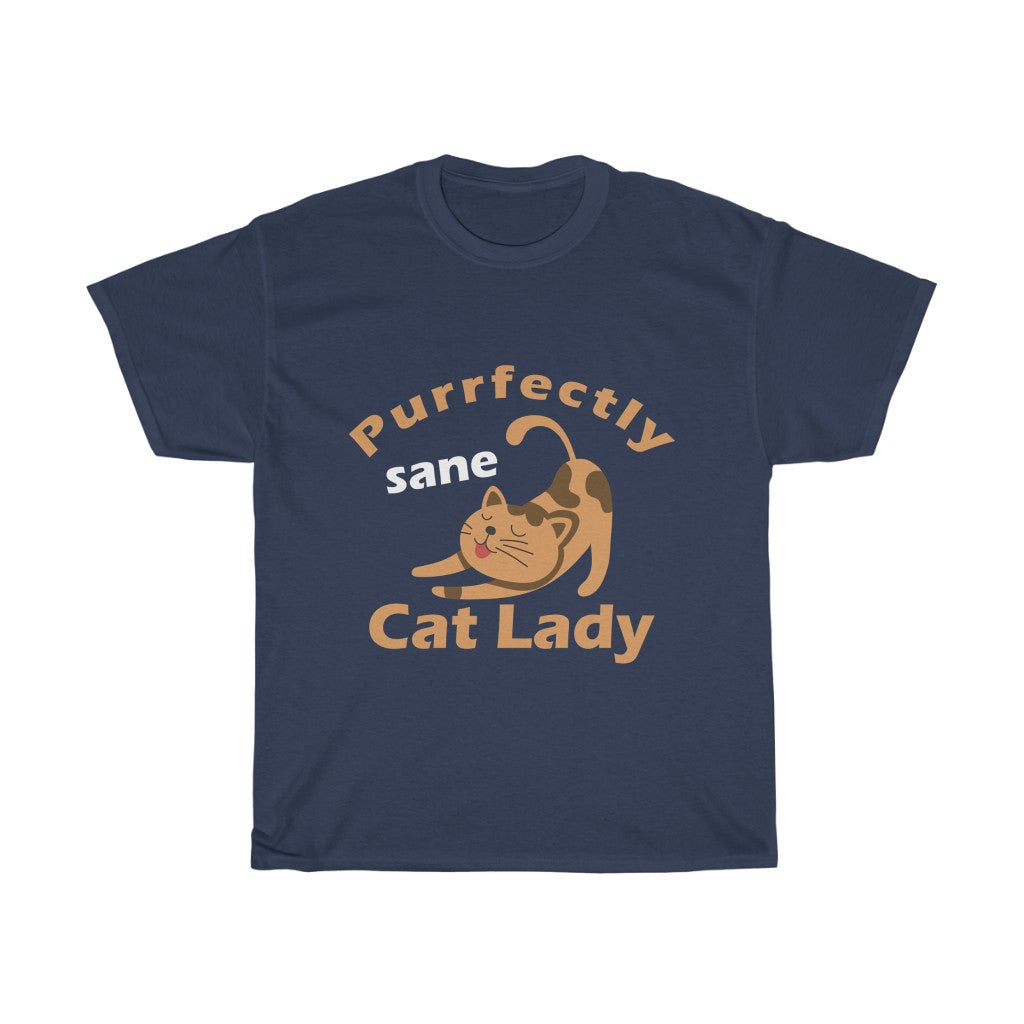 Perrfectly Sane Cat Lady Unisex Heavy Cotton Tee