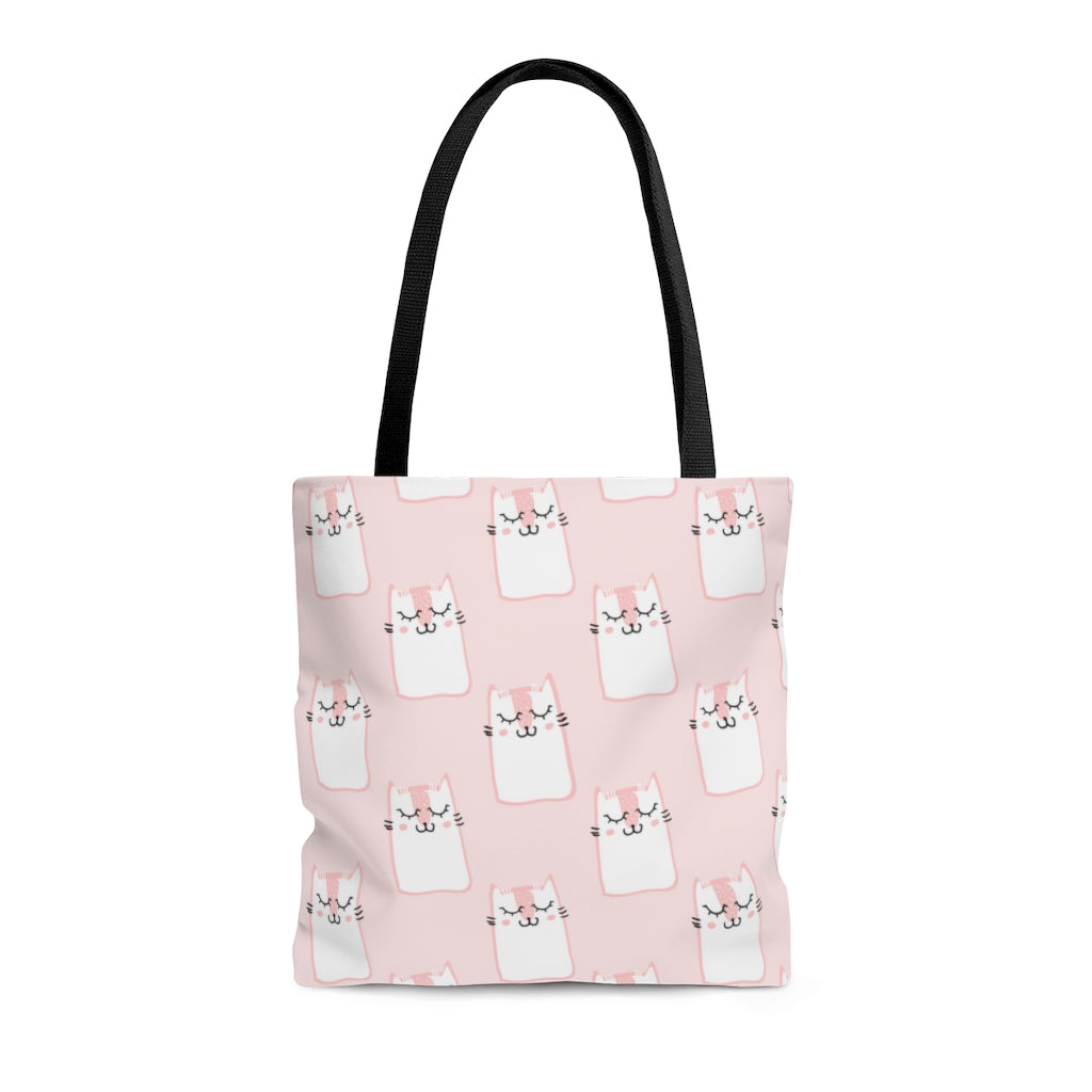 Pink Cats AOP Tote Bag