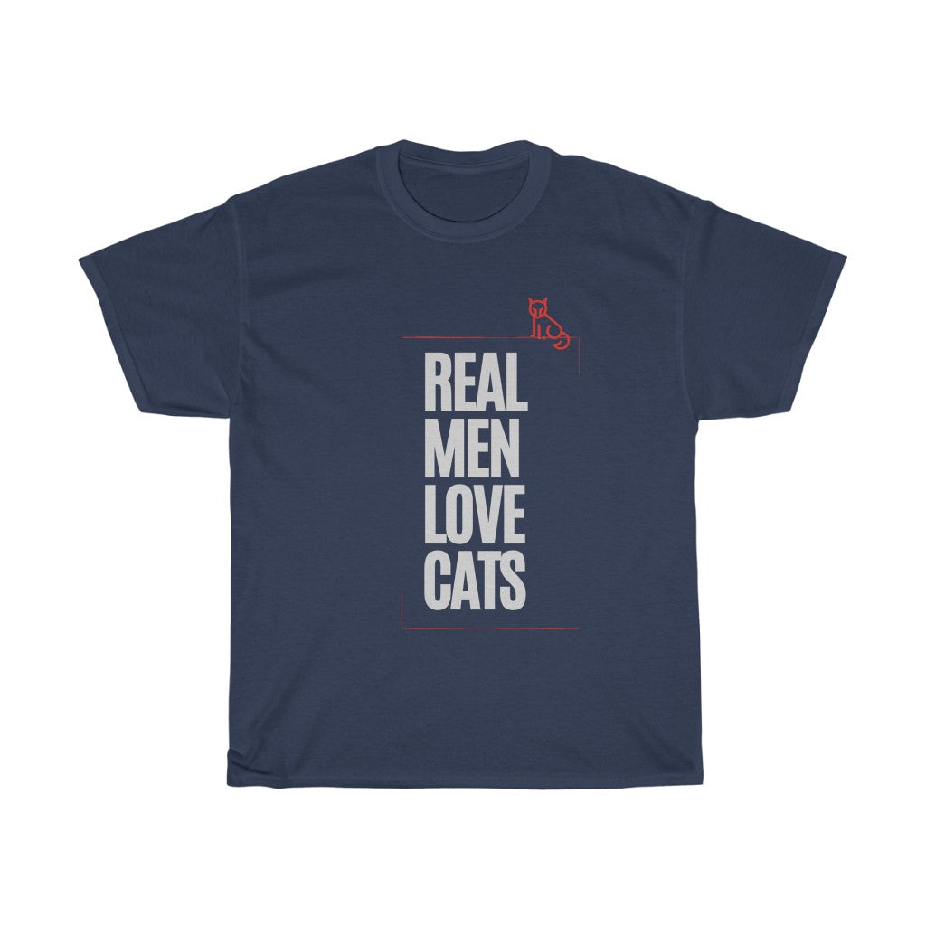 Real Men Love Cats V.2 Unisex Heavy Cotton Tee