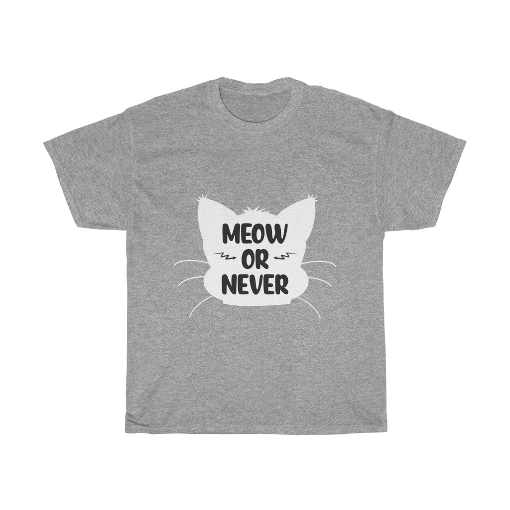 Meow Or Never Unisex Heavy Cotton Tee