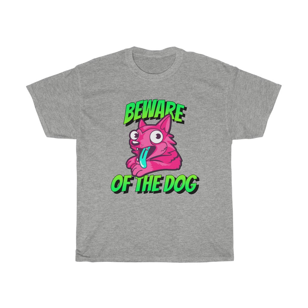 Beware Of The Dog Unisex Heavy Cotton Tee