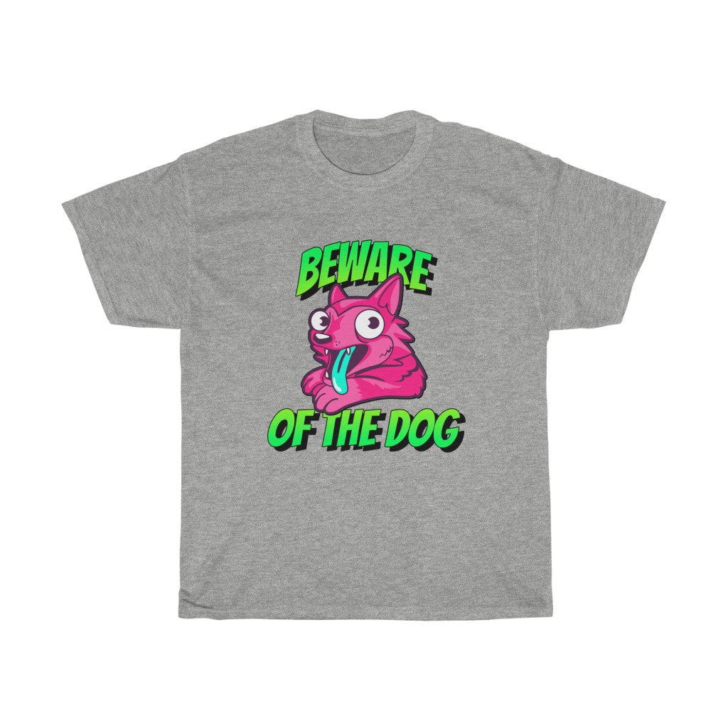 Beware Of The Dog Unisex Heavy Cotton Tee