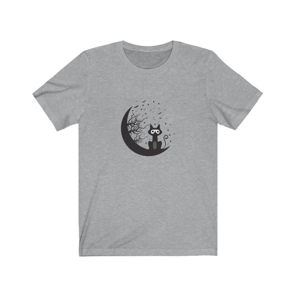 Moon Cat Unisex Jersey Short Sleeve Tee