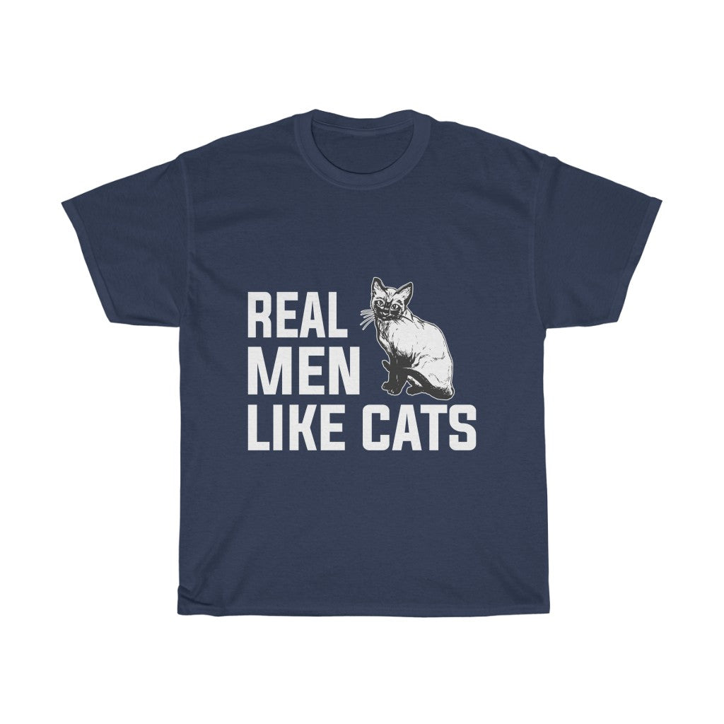 Real Men Like Cats Unisex Heavy Cotton Tee