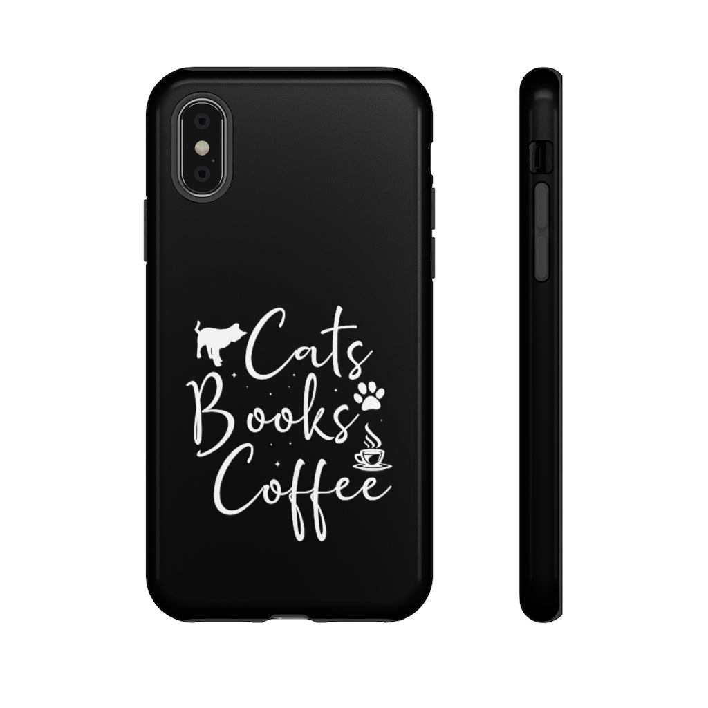 Cats Books Coffee Tough Case