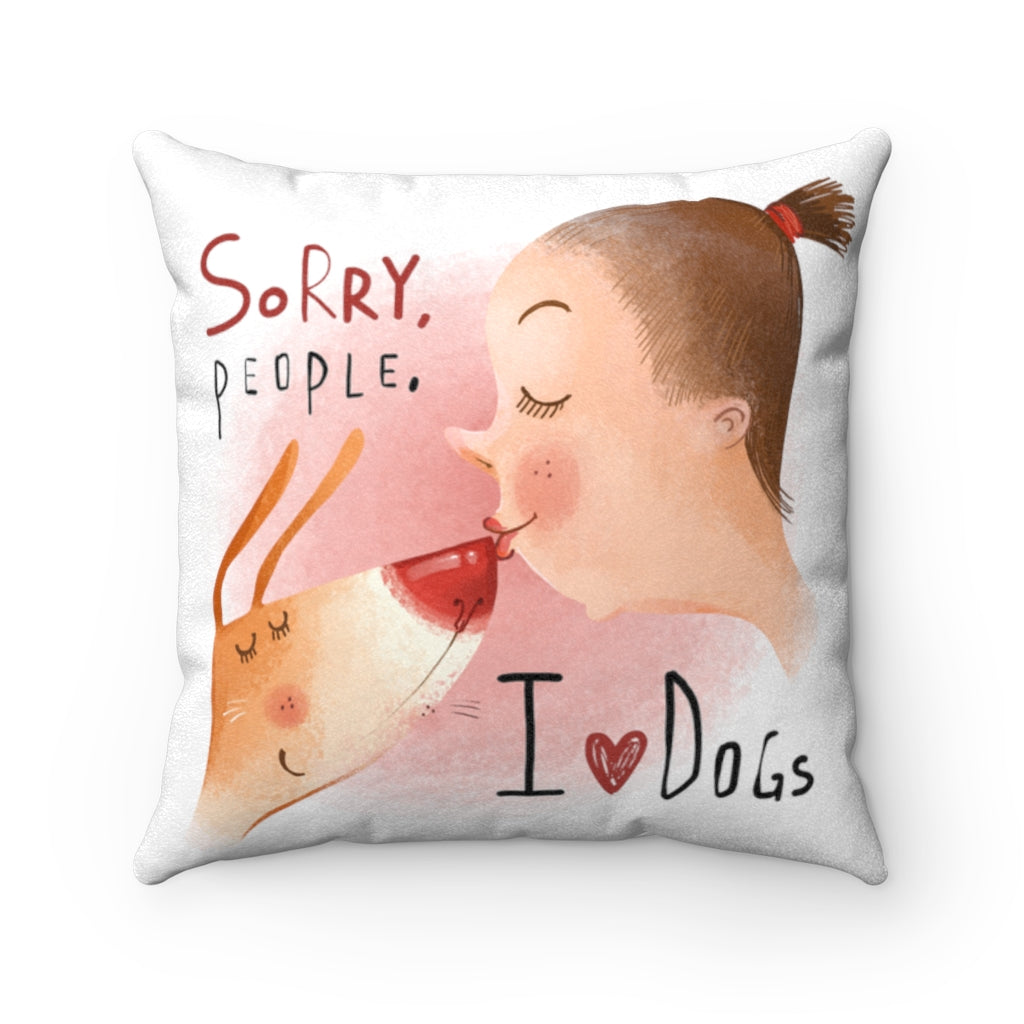 Sorry People Faux Suede Square Pillow