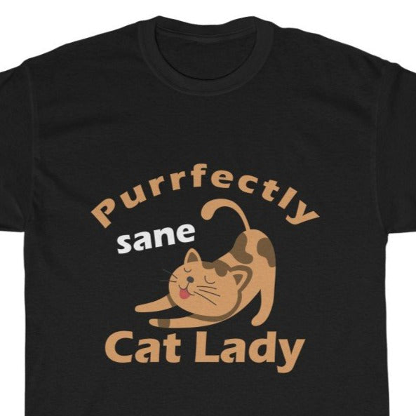 Perrfectly Sane Cat Lady Unisex Heavy Cotton Tee