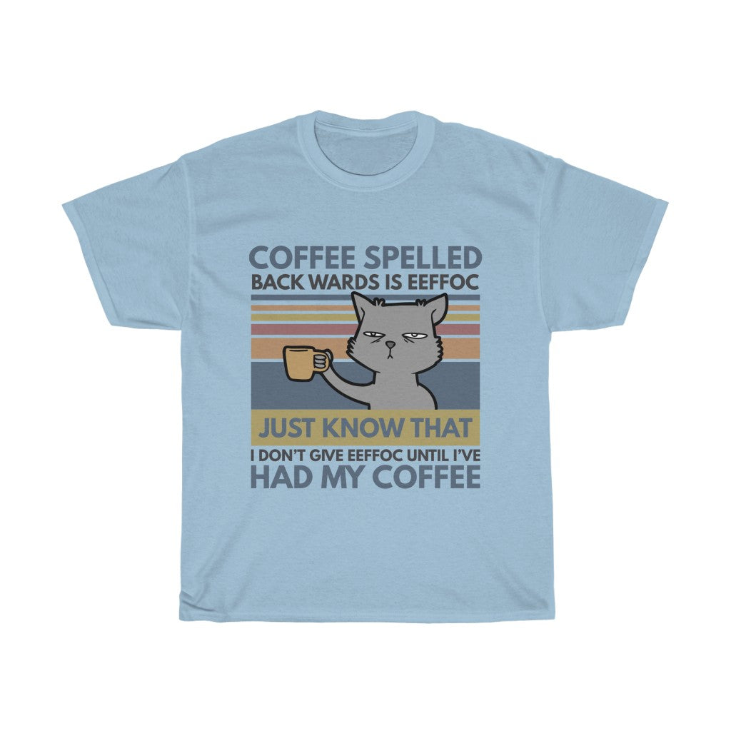 Coffee spelled backwards Unisex Heavy Cotton Tee