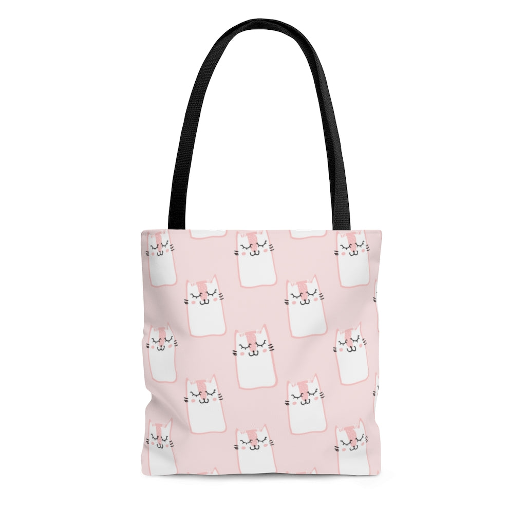 Pink Cats AOP Tote Bag