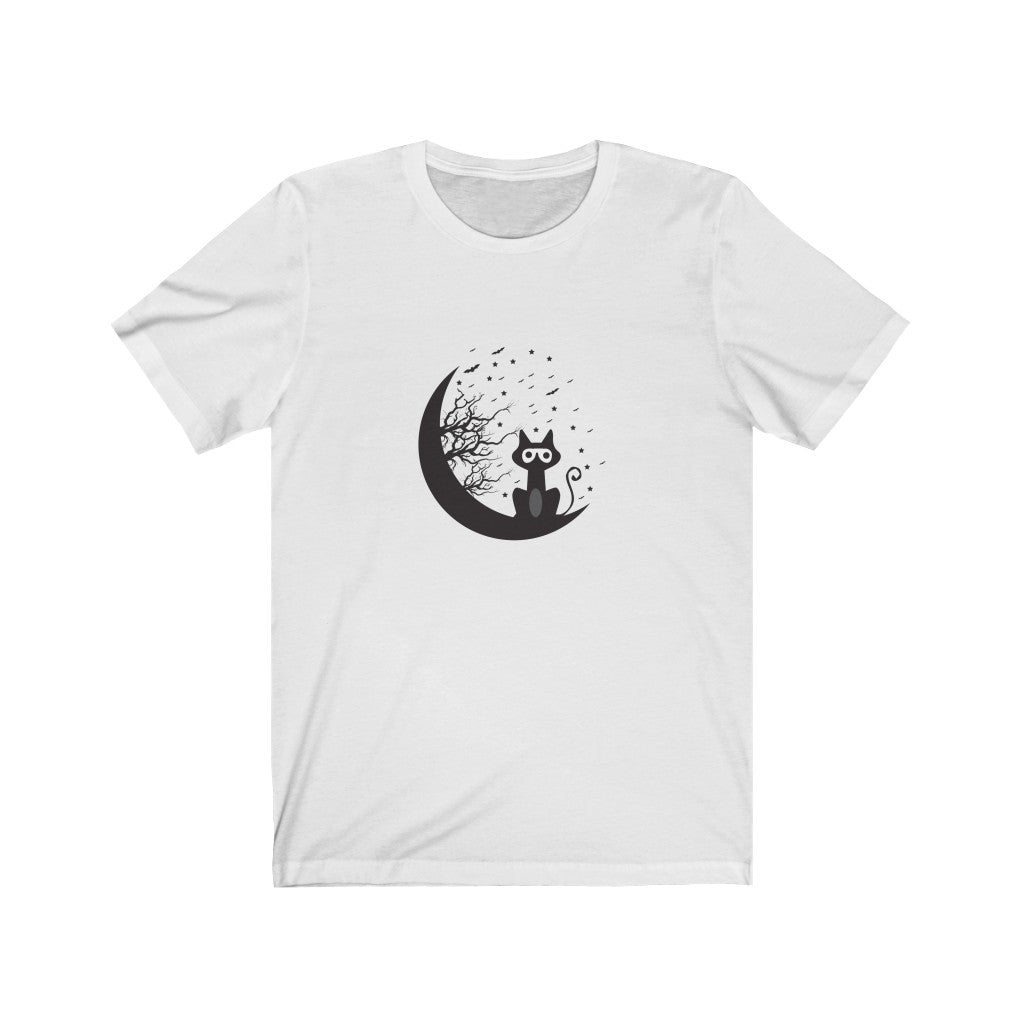 Moon Cat Unisex Jersey Short Sleeve Tee