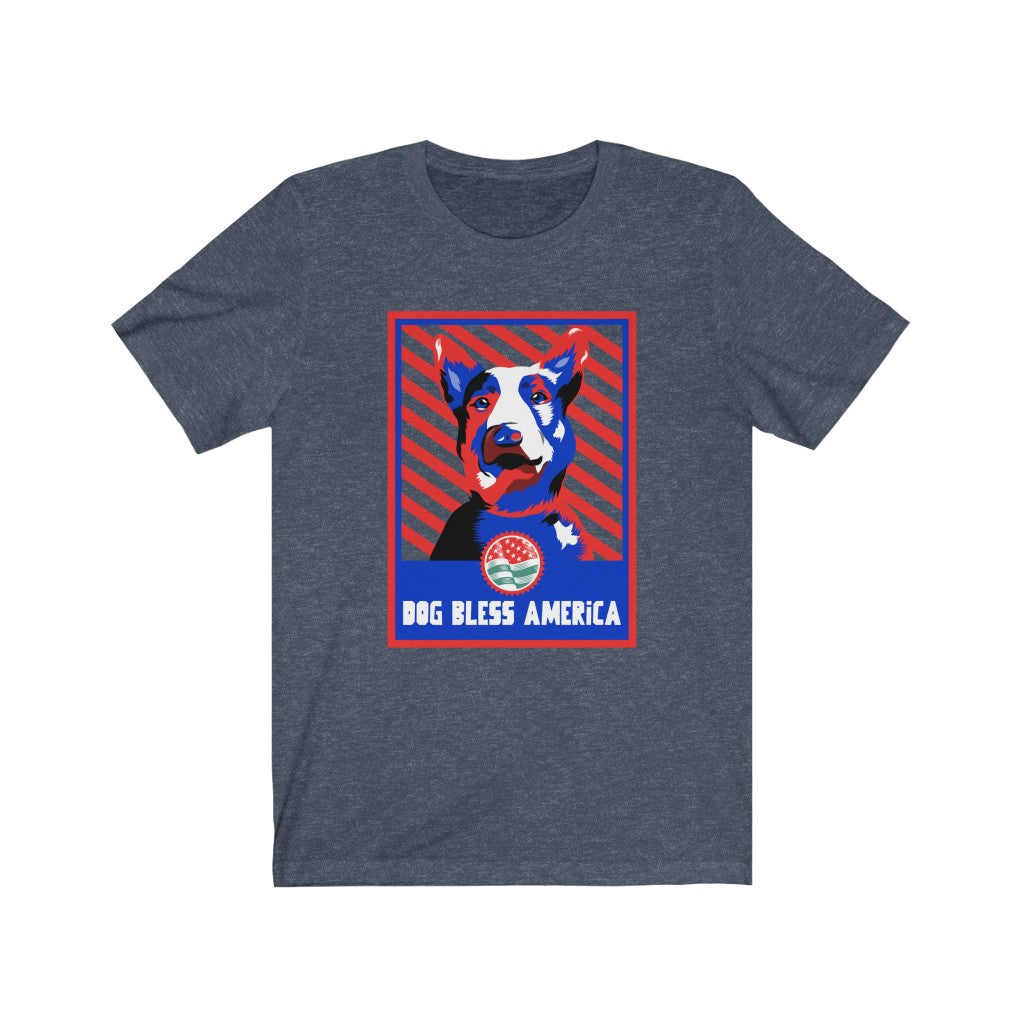 Dog Bless America Unisex Jersey Short Sleeve Tee