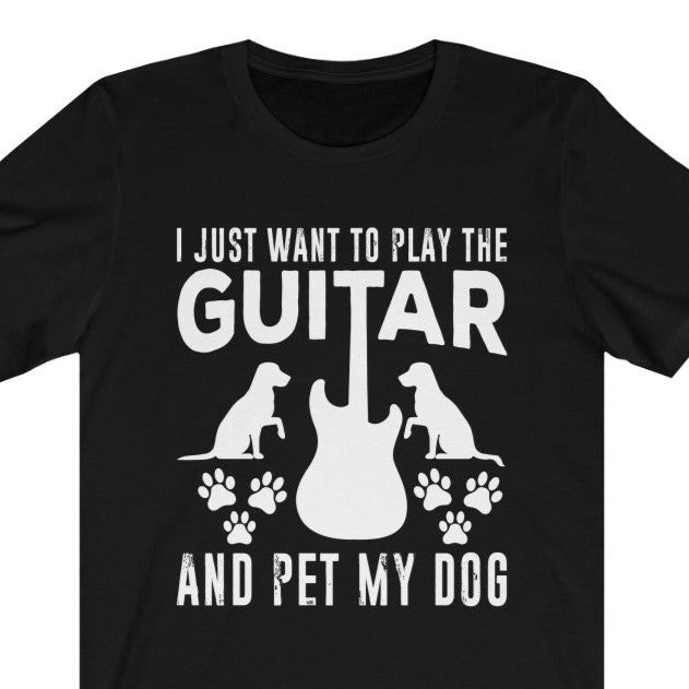 Guitar and Dog Unisex Jersey Short Sleeve Tee