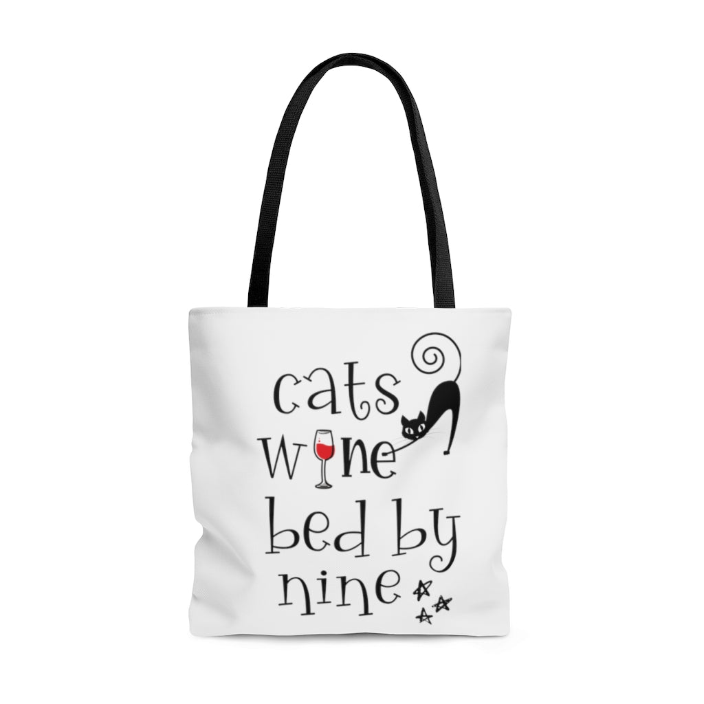 Cats Wine Bed By Nine AOP Tote Bag