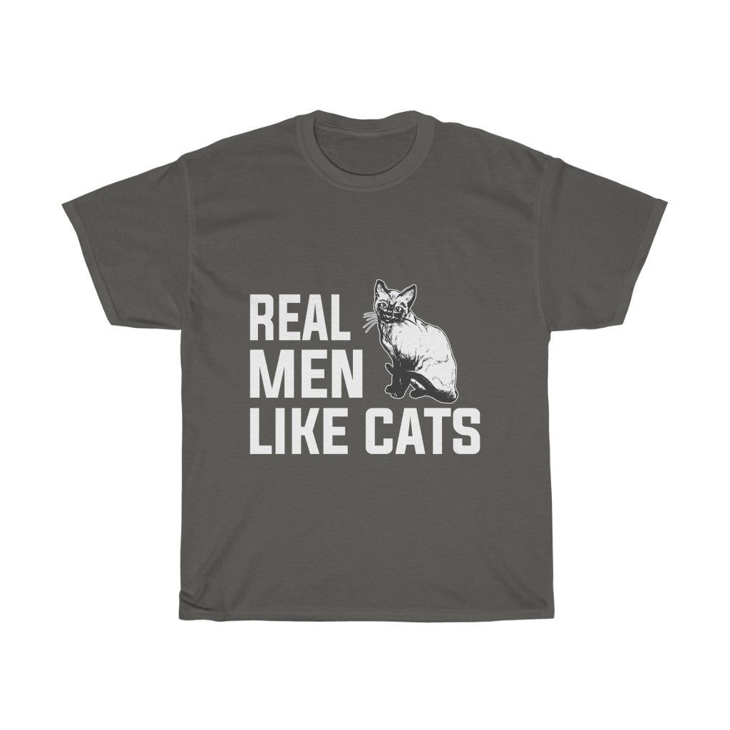 Real Men Like Cats Unisex Heavy Cotton Tee