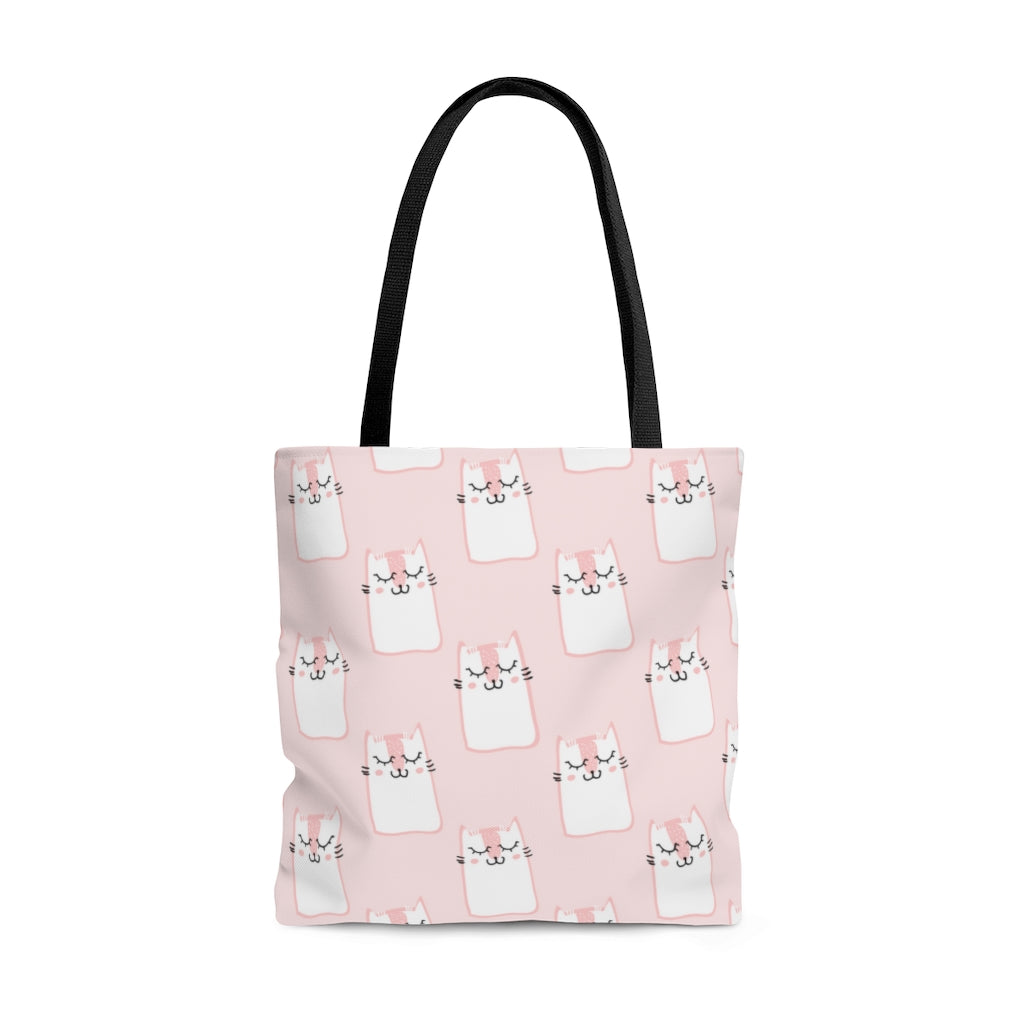 Pink Cats AOP Tote Bag