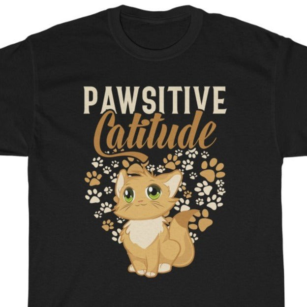 Pawsitive Catitude Unisex Heavy Cotton Tee