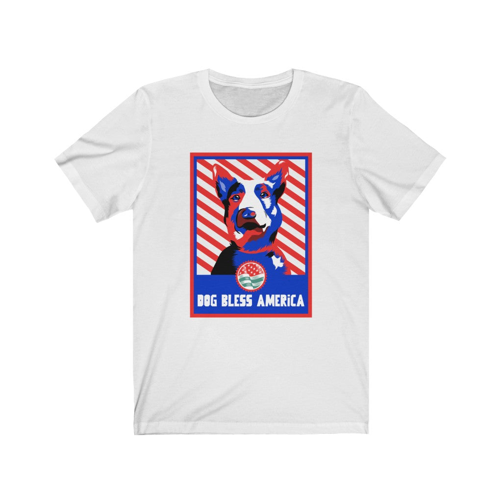 Dog Bless America Unisex Jersey Short Sleeve Tee