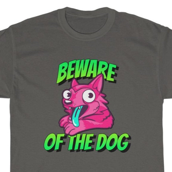 Beware Of The Dog Unisex Heavy Cotton Tee