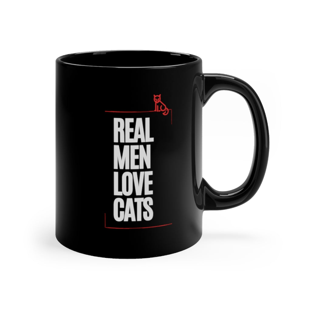 Real Men Love Cats V.2 Black mug 11oz