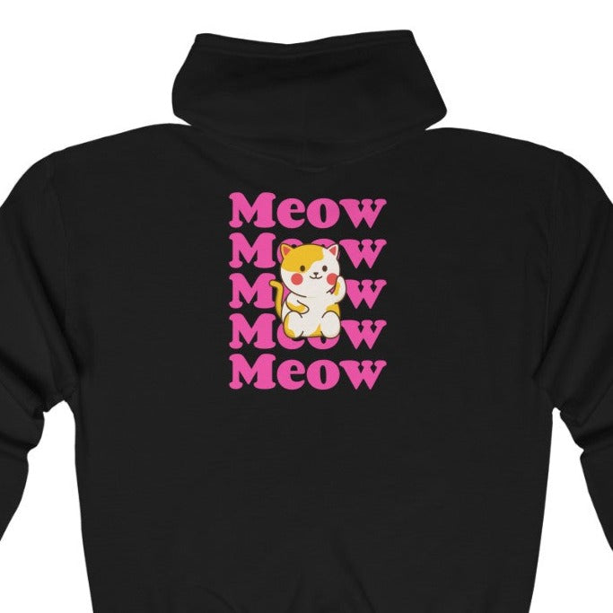 Meow Meow Meow Backprint Unisex Heavy Blend™ Full Zip Hooded Sweatshirt