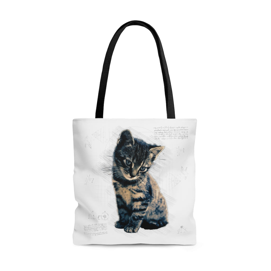 Retro Kitten AOP Tote Bag