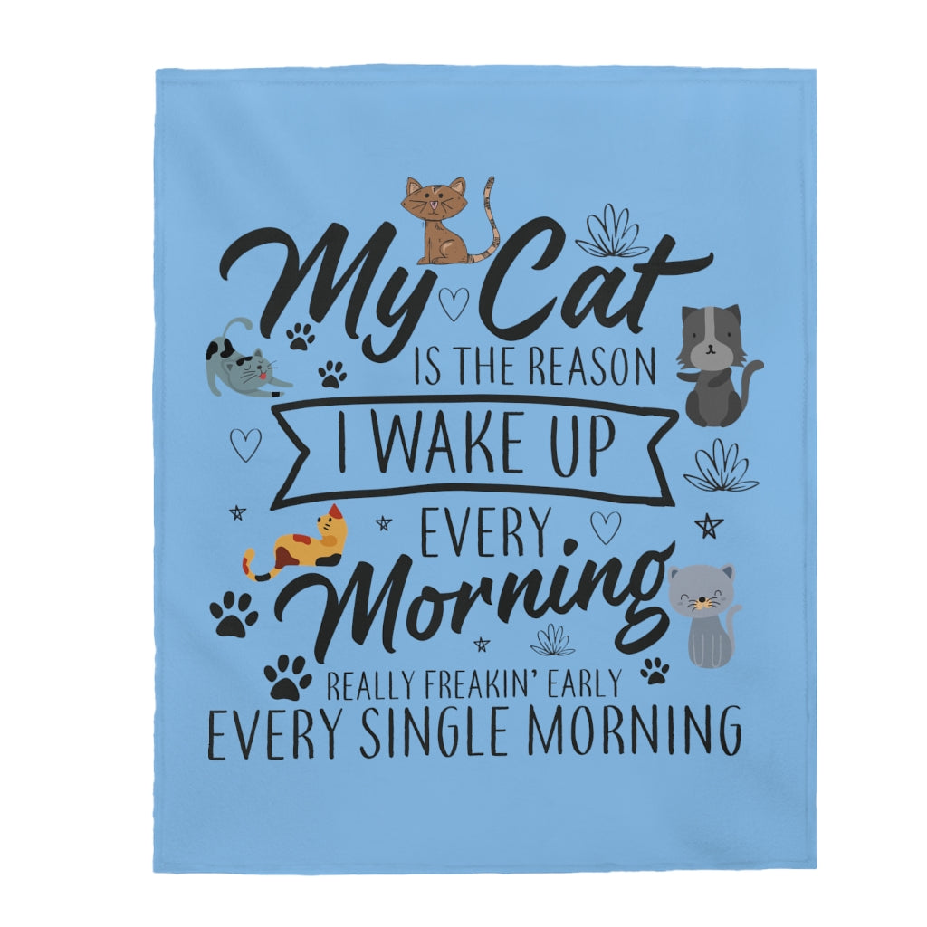 My Cat Velveteen Plush Blanket