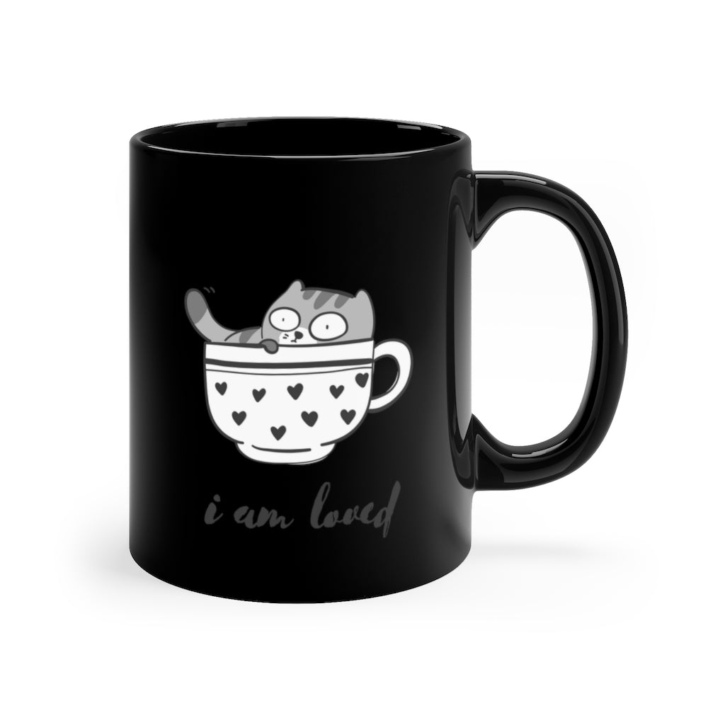 I Am Loved 11oz Black Mug