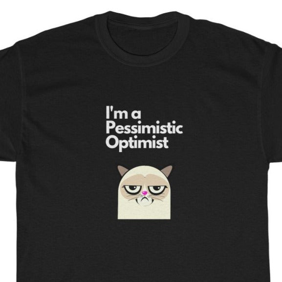 I'm A pessimistic Optimist Unisex Heavy Cotton Tee