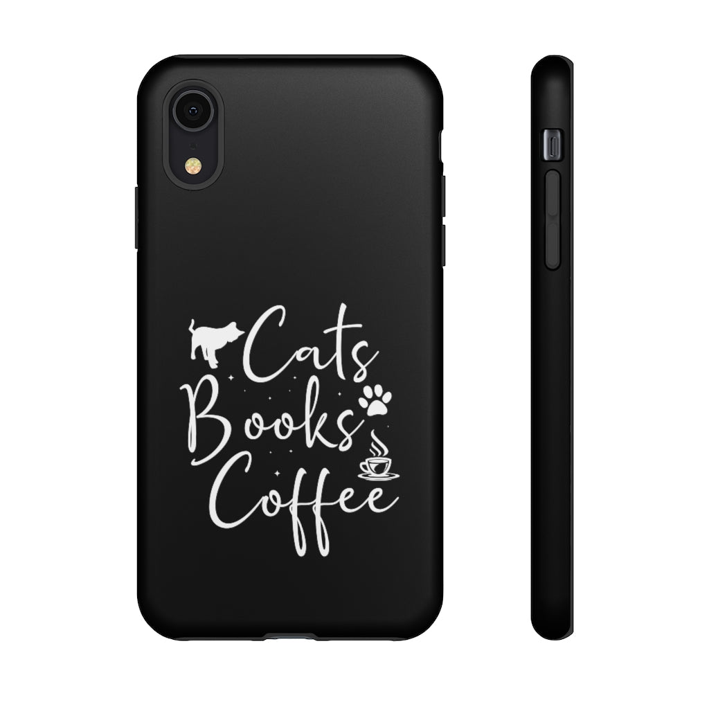 Cats Books Coffee Tough Case