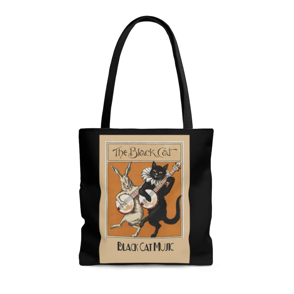 Black Cat Music AOP Tote Bag