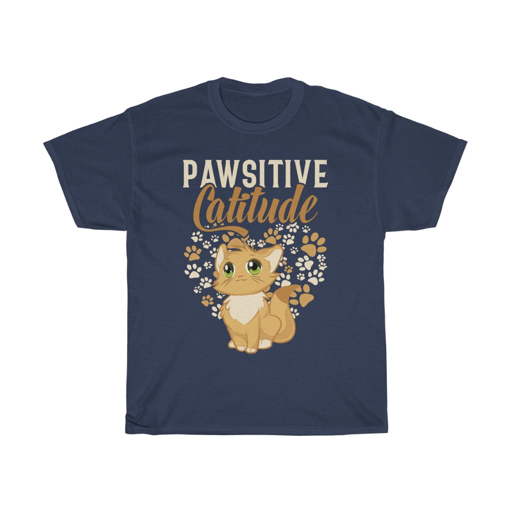 Pawsitive Catitude Unisex Heavy Cotton Tee