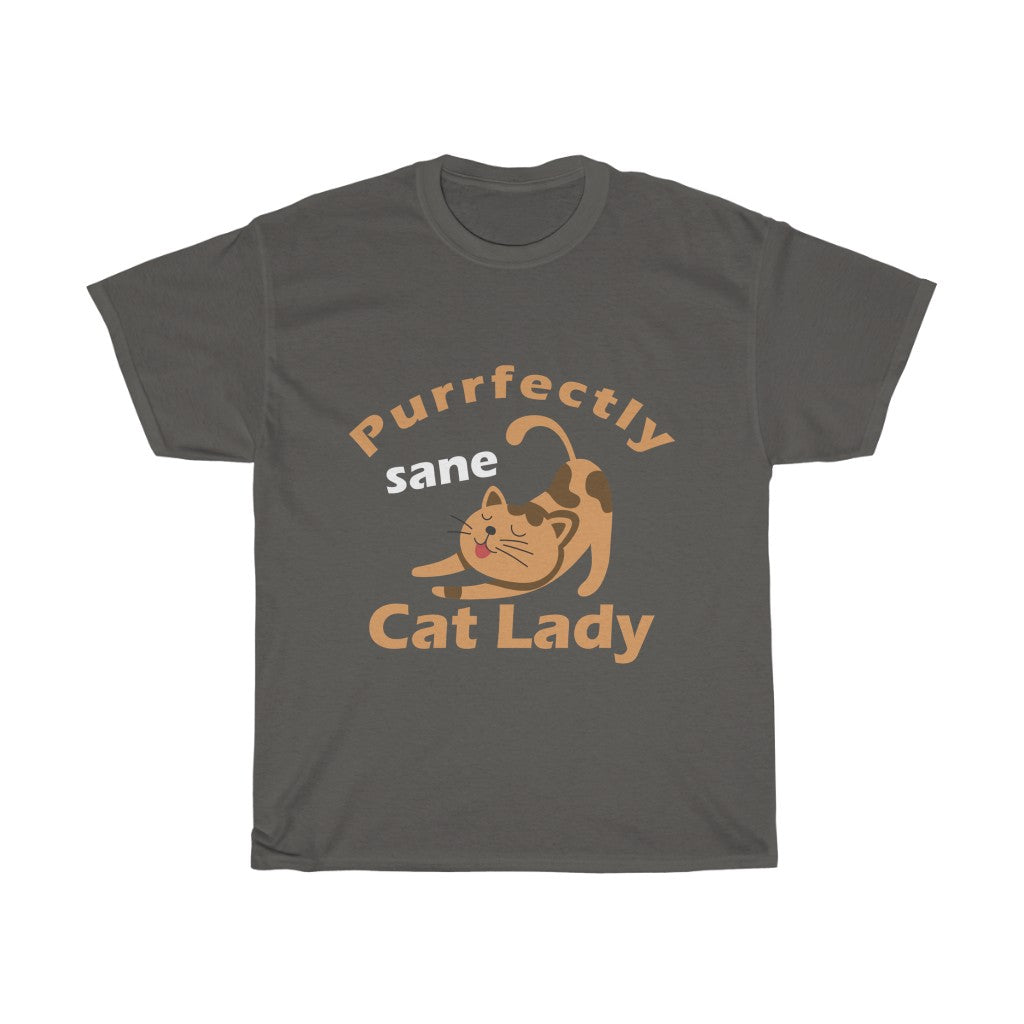 Perrfectly Sane Cat Lady Unisex Heavy Cotton Tee