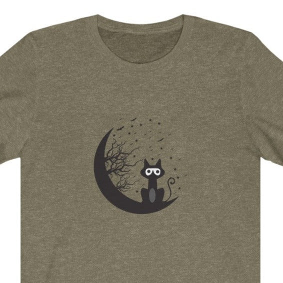 Moon Cat Unisex Jersey Short Sleeve Tee