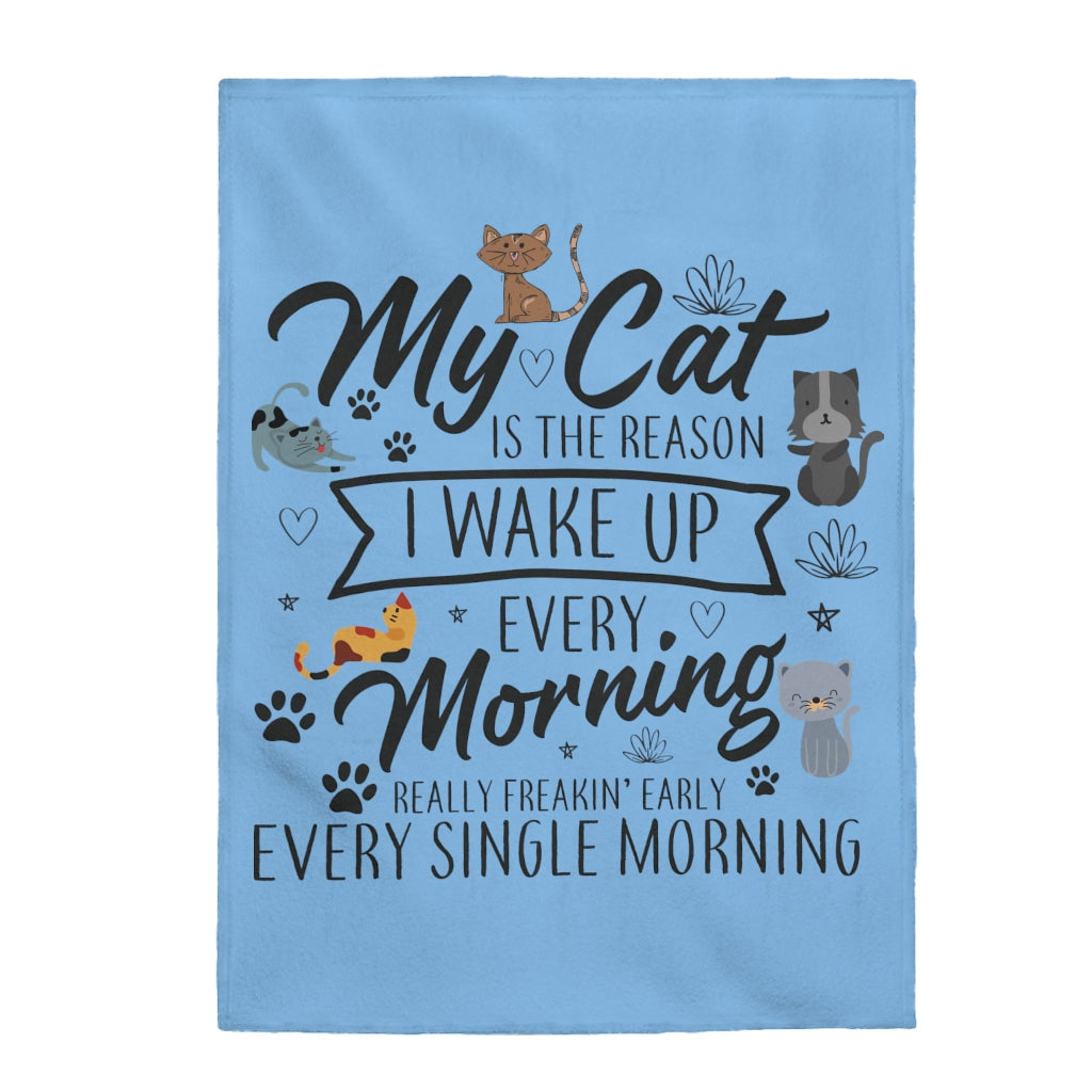 My Cat Velveteen Plush Blanket