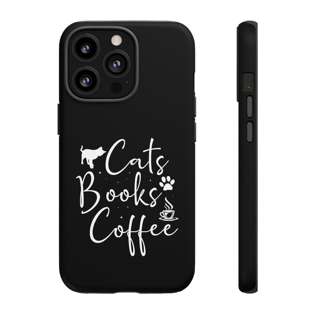 Cats Books Coffee Tough Case