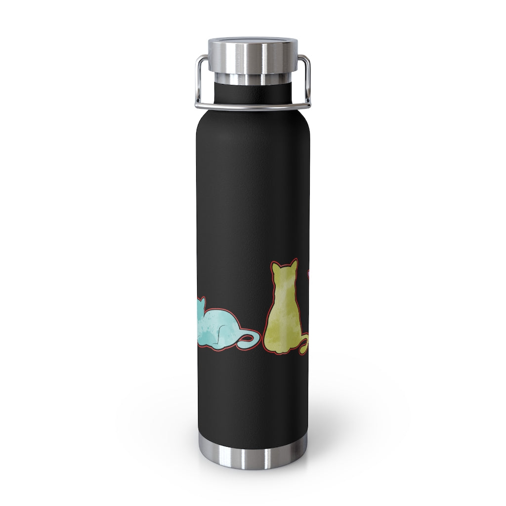 WaterColor Cats 22oz Vacuum Insulated Bottle