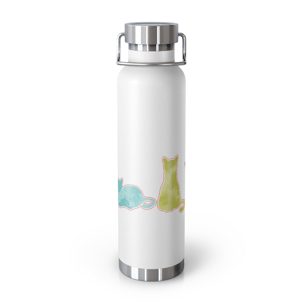 WaterColor Cats 22oz Vacuum Insulated Bottle