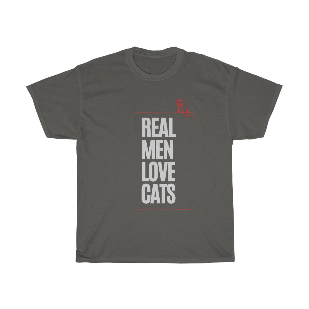 Real Men Love Cats V.2 Unisex Heavy Cotton Tee